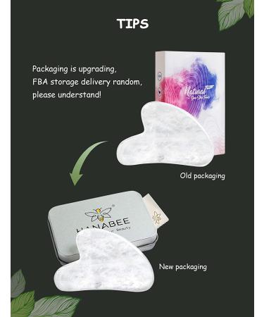 Rose Quartz Gua Sha Tool for Face Massage and Lymphatic Drainage - HANABEE Facial Beauty Tool (White) - Buy Online on GoSupps.com