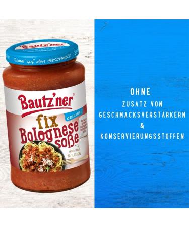 Bautz'ner Fix Bolognese Sauce - Ready-Made 400ml Jars (Pack of 6) | Delicious International Shipping - Buy Online on GoSupps.com
