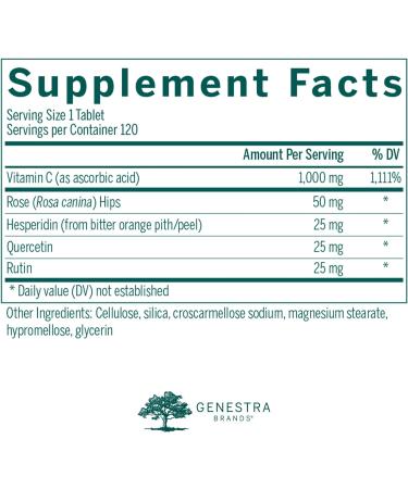 Genestra Brands C1000 | 1000mg Ascorbic Acid | 120 Tablets - Pack of 1 - Buy Online on GoSupps.com