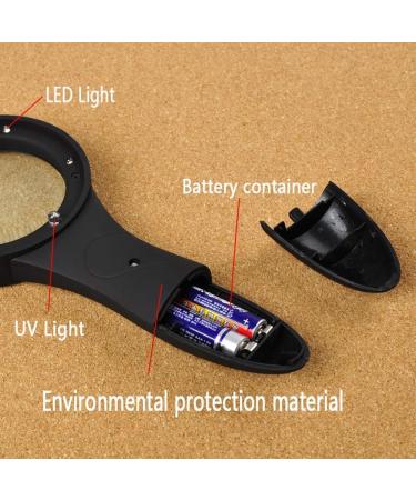 Handheld Magnifier LED Lights Counterfeit Light HD Old Student Reading Books 5X Made in China - Buy Online on GoSupps.com