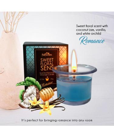 Buy HOT Flowers Beeswax Body Scented Massage Candle Set - Skin Safe Low Heat Oil Warmer - 3 Romantic Scents - International Shipping - Buy Online on GoSupps.com