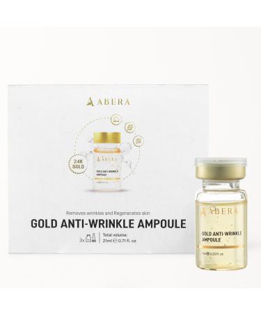 Abera Gold Anti-Wrinkle Ampoule Set Anti-Aging Serum For All Skin Type (3 x 0.23 fl.oz)