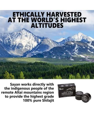 Sayan Pure Altai Shilajit Organic Fulvic Acid Supplement - 30 Grams (1.06 oz) - Detox & Immune Support - Buy Online on GoSupps.com