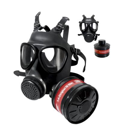 DADUMK Full Face Respirator Mask Gas Mask with 40mm Activated Carbon Filter for Spray Paint Asbestos Fume Resin and Organic Vapor Gas