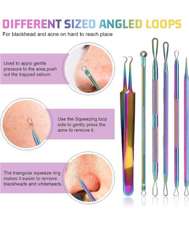 JPNK Blackhead Remover Tool Kit - 6PCS Comedone Extractor for Acne Removal in Leather Bag - Buy Online on GoSupps.com