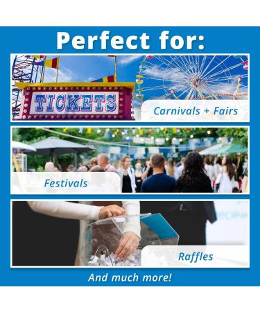 INDIANA TICKET CO. Blue Liquor Roll Tickets 2000 per Roll Single Roll 1x2 Tickets for Free Liquor giveaways 2 000 Blue Liquor - Buy Online on GoSupps.com