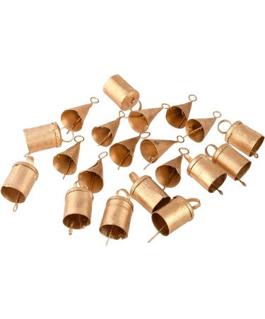 Small Barn Bells Set - 20 Distinctive Rustic Golden Christmas Jingle Bells for Home Decor | Krati Exports - Buy Online on GoSupps.com