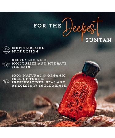 Organic Dark Tanning Oil No SPF - Cruelty-Free Vegan Travel Size Almond & Vitamin E Infused - Buy Online on GoSupps.com