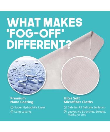 FOG-OFF Reusable Anti Fog Lens Wipes | Best Anti Fog Wipes for Glasses | Long-Lasting Microfiber Cleaning Cloth | Multi-Purpose Eyeglasses Cleaner - Buy Online on GoSupps.com