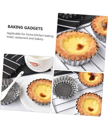 OUNONA 40 Pcs Egg Tart Mold Reusable Baking Molds Mini Pie Mini Chocolates Cheese Cake Molds Metal Muffin Tin Practical Fudge Molds Cake Mould Aluminum Alloy Stainless Steel Chrysanthemum 7X1.8CMx2pcs Silverx2pcs - Buy Online on GoSupps.com