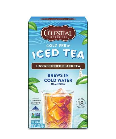 Celestial Seasonings Cold Brew Iced Tea Unsweetened Contains Caffeine 18 Count (Pack of 6)