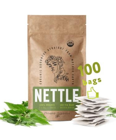 Stinging Nettle Tea Organic - Nettles, Stinging Nettle Leaf, Ortiga Verde Organica, Urtica Tea, Joint, Blood Sugar, Allergy Tea - 100 Nettle Tea Bags - Buy Online on GoSupps.com