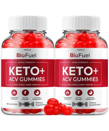 (2 Pack) Bio Fuel Keto ACV Gummies - Advanced Formula BioFuel Keto Plus ACV Gummies Apple Cider Vinegar Bio Fuel ACV Weight Management Gummies Dietary Supplement Reviews Men Women (120 Gummies) 60 Count (Pack of 2)