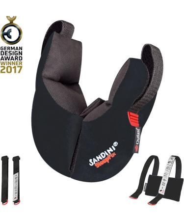SANDINI SleepFix Kids Outlast Child Neck Pillow with Support Function | Temperature Regulation for Car/Bike/Travel | Prevent Head Tilting | Black - Buy Online on GoSupps.com
