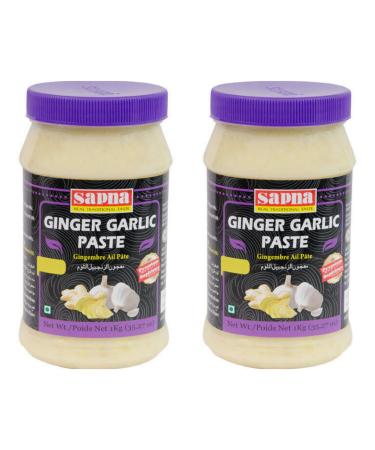 Sapna Ginger & Garlic Paste - 1kg (Pack of 2) | Authentic Flavor | Convenient and Flavorful Cooking Essential | Versatile Culinary Use