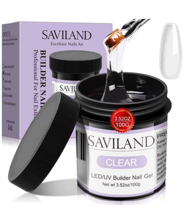 Saviland 100g Clear Builder Nail Gel - 3.5oz Large Capacity Builder Hard Gel For Nails Builder Gels In a Bottle Nail Extension Gel Builder For Nails Strengthen Diy The Gel Bottle Nail Art Manicure Clear gel - Buy Online on GoSupps.com