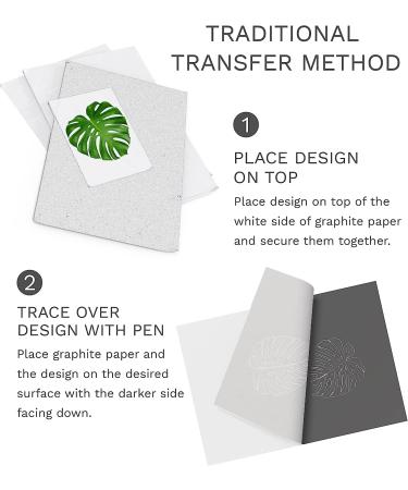 Premium Wax-Free Graphite Transfer Paper - 20 White Sheets for Drawing and Tracing - Ideal for Artists - MyArtscape - Buy Online on GoSupps.com