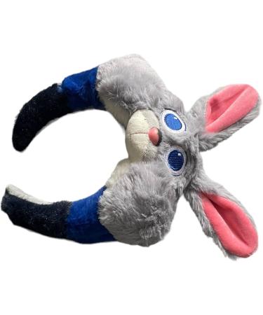 Judy Hopps Rabbit Zootopia Zootropolis Fluffy Alice Headband Padded Stuffed Faux Fur Fleece Lightweight Cosplay Party Head Band - Buy Online on GoSupps.com
