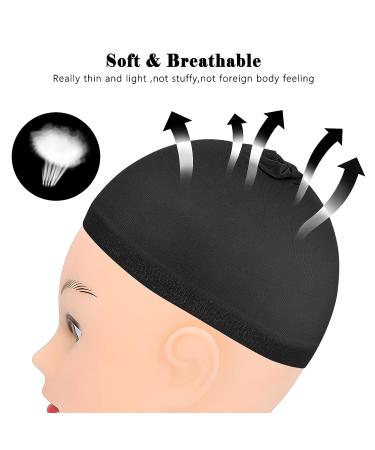 FYY Nude Stretchy Wig Cap for Women - 6pcs Black Stocking Caps with Elastic Bands - Buy Online on GoSupps.com