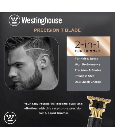 Westinghouse Beard Trimmer for Men - Precision Cordless Electric Trimmer with 4 Attachments | Premium Rechargeable Hair & Beard Grooming - Buy Online on GoSupps.com