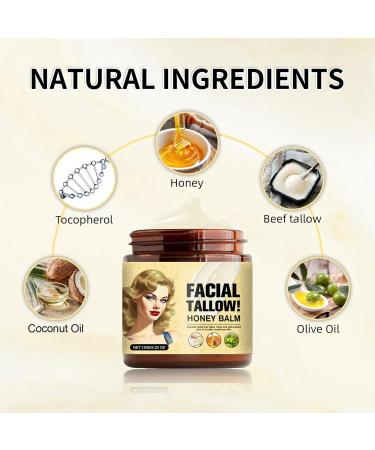  Esncddym Tallow And Honey Balm Beef Tallow Skin Care Tallow Honey Balm Body Lotion 120g Tallow Honey Balm Grass Fed Organic Face Cream With Raw Wild Honey Moisturizes Tallow Balm Cream Face And Body - Buy Online on GoSupps.com
