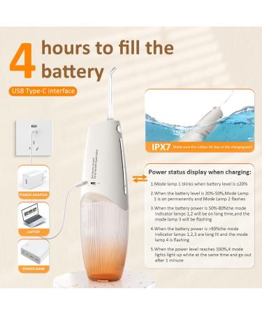 JIMOK Cordless Water Flosser - IPX7 Waterproof Portable 4 Modes Rechargeable Oral Irrigator for Teeth - Perfect for Home & Travel - Buy Online on GoSupps.com