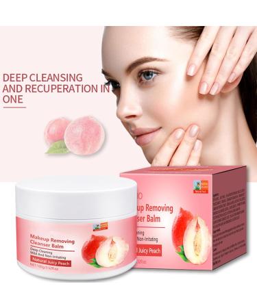  tongfeng Makeup Remover Balm | Natural Makeup Remover Balm with Juicy Peach 100g Cold Cream Makeup Remover Cleansing Balm to Cleanse Pores Tongfeng - Buy Online on GoSupps.com