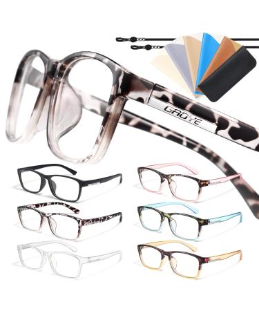 Gaoye 6 Pack Reading Glasses Blue Light Blocking for Women Men, Computer Readers Anti UV Glare Eyeglasses Fashion Frames (C3-6 Pairs Mix Color, 1.5, multiplier_x) C3-6 Pairs Mix Color 1.5 x