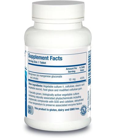 Biotics Research Mn Zyme Manganese 100 tabs - Antioxidant & Metabolism Support for Bone & Cartilage Development - Buy Online on GoSupps.com