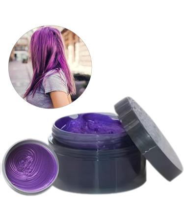 Temporary Hair Colour Disposable Hair Dye Water Soluble Hair Wax Color Quick Drying Wash Out Hair Color Multipurpose Temporary Purple Hair Dye for Kids Women Men Use - Buy Online on GoSupps.com
