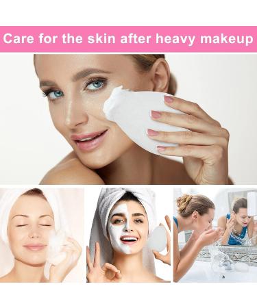 20 Piece Facial Sponge Set - Daily Deep Cleansing Exfoliating Pads for Skin Dirt and Makeup Removal - Plant Fiber, Reusable, Natural Cleaning Tool for Normal to Oily Skin - Buy Online on GoSupps.com