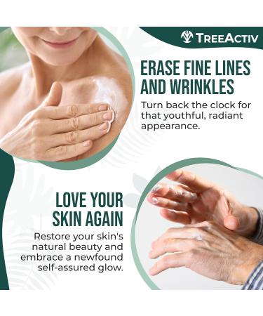 TreeActiv Crepey Skin Repair Treatment - Firming Cream with Hyaluronic Acid for Face & Neck | 8 fl oz | Moisturizing Lotion for Dry Crepey Skin - Buy Online on GoSupps.com