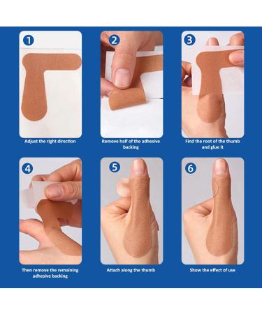 Thumb Support Tape 30PCS Skin-Friendly Waterproof Self-Adhesive Pain Relief Brace Patch Guard Stabilizer for Tendonitis Knuckle Thumb Guard - Buy Online on GoSupps.com