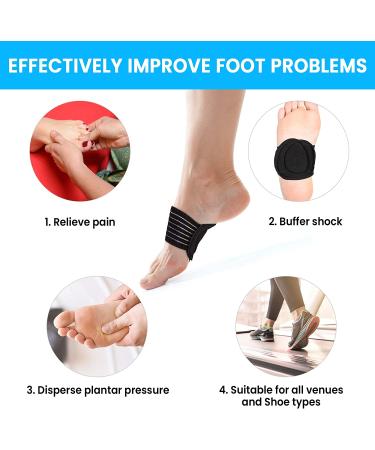 5 Pair Arch Support Brace Compression Sleeves for Plantar Fasciitis Foot Pain Relief - Universal Size for Men & Women - Buy Online on GoSupps.com