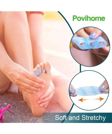 Povihome Pinky Toe Separator Protectors - 10 Pack for Overlapping & Curled Toes, Morton's Neuroma Relief - Buy Online on GoSupps.com