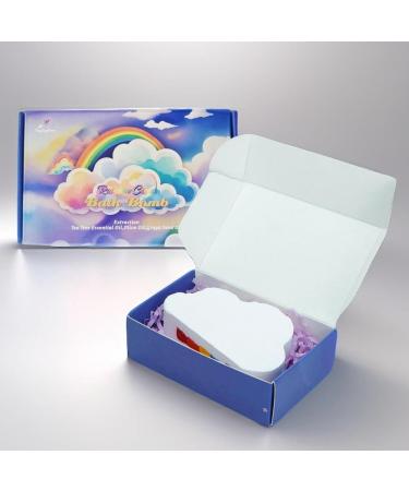 Organic Natural Bath Bomb Cloud-Shaped Rainbow Fizzies with Multi-Colour Effects Vegan-Friendly for Moisturizing Spa Baths Strawberry Fragrance - Buy Online on GoSupps.com