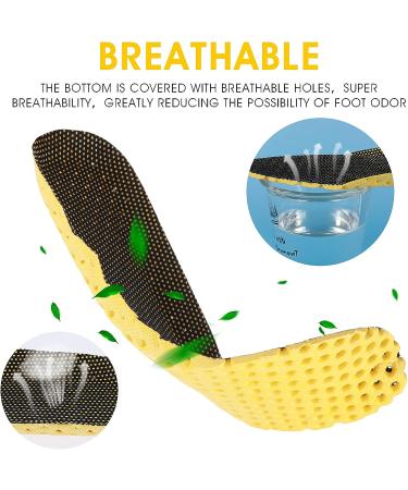 Plantar Fasciitis Sports Insoles for Men & Women - Arch Support Inserts for Flat Feet - Shock Absorbing Comfort - Cut-to-Fit Design - Size Men US 8-11 - Buy Online on GoSupps.com