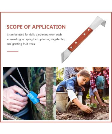 Happyyami 2-Pack Fruit Tree Bark Scrapers | Stainless Steel Razor Potato Peeler & Peach Tree Cutter | Essential Garden Tools for Efficient Bark Removal - Buy Online on GoSupps.com
