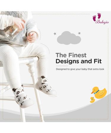 Babyio Anti Slip Baby Sock Shoes - Grey 18-24 Months | Toddler First Walking Shoes for Boys & Girls - Buy Online on GoSupps.com