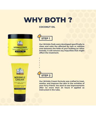 Bulldog Wrinkle+Wipes: Rash Treatment for French Bulldog, Pug, English Bulldog - Cleans Tail Pockets, Paw Balm, Tear Stain Remover - Skin Soother Pack of 2 - Buy Online on GoSupps.com