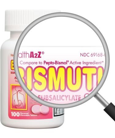 HealthA2Z Bismuth Subsalicylate 262mg - Multi-Symptom Relief for Upset Stomach | 100 Count - Fast Shipping Worldwide - Buy Online on GoSupps.com