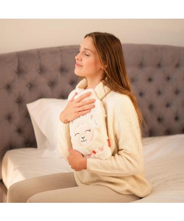 Soxo Plush Hot Water Bottle Cover - Hand Warmer, Neck & Back Pain Relief, Kids Lama Design - Buy Online on GoSupps.com