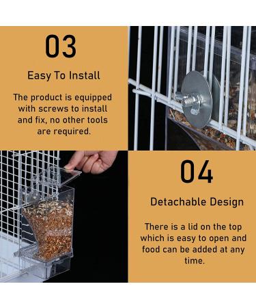 Parrot Automatic Feeder - No Mess Bird Feeder Foraging Station | Acrylic Container for Cockatoo, Canary, Love Bird | Transparent Design - Buy Online on GoSupps.com