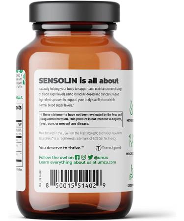 UMZU Sensolin: Natural Blood Sugar Stabilizer for Weight Loss | Metabolism Support & Glucose Regulation - Buy Online on GoSupps.com