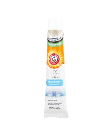 ARM & HAMMER Fresh Spectrum Coconut Mint Puppy Toothpaste 55g Best Dental Care for Dogs & Puppies Dog Enzyme Toothpaste Removes Plaque & Tartar Freshens Breath Easy to Use Pet Oral Hygiene 55 g (Pack of 1)