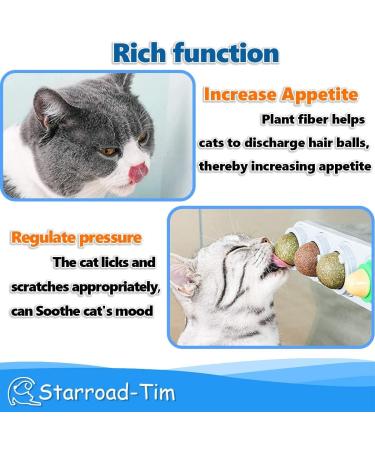 STARROAD-TIM Rotatable Edible Catnip Balls Toy for Cats - Natural & Healthy - Buy Online on GoSupps.com