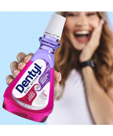 Dentyl Dual Action CPC Mouthwash 12hr Fresh Breath & Total Care 500ml - Alcohol-Free ICY Cherry - Buy Online on GoSupps.com