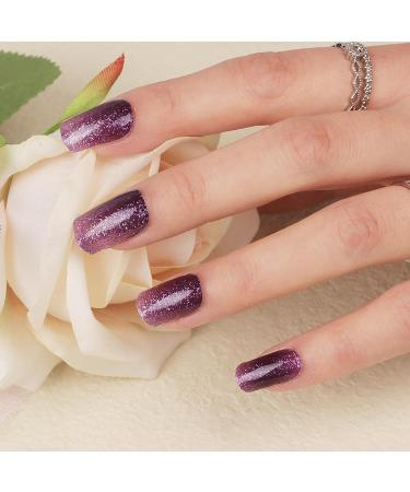 Colofalla 16 PCs Purple UV Nail Film - Self-Adhesive Gel Nail Wraps for DIY Nail Art | Durable Nail Stickers for Women - Buy Online on GoSupps.com