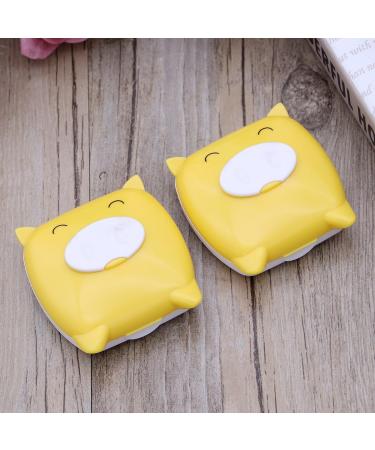Buy Cute Pig Cartoon Contact Lens Case (2pcs) - Yellow | International Shipping Available - Buy Online on GoSupps.com