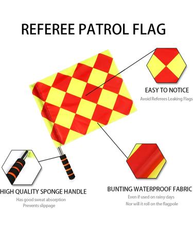Shinestone Soccer Referee Flag Set with Case - 2 Designs | Football Linesman Flags Kit for Matches - Buy Online on GoSupps.com